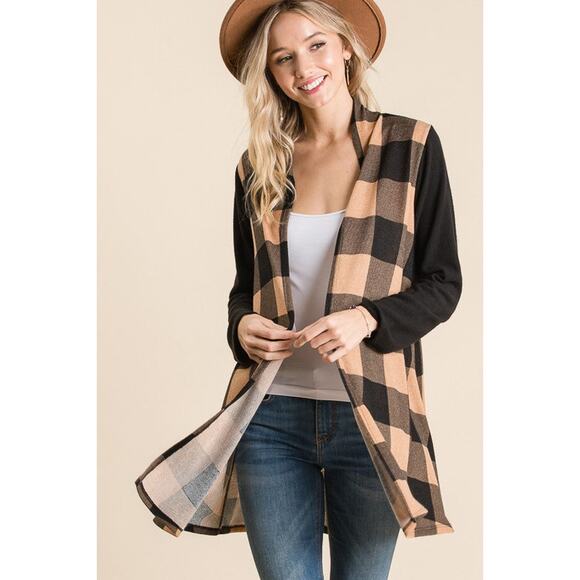 Maria Plaid Cardigan - Picture 1 of 5